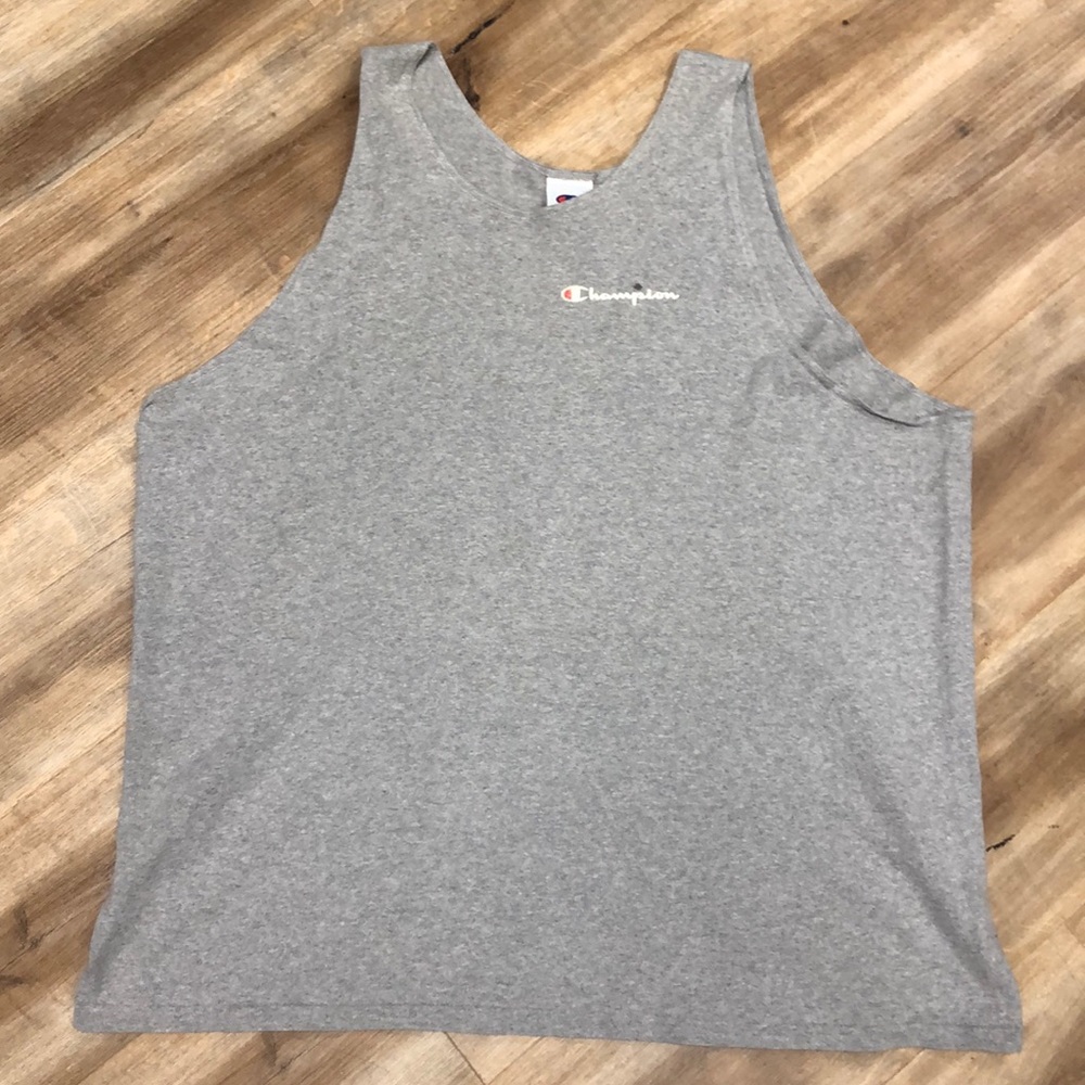 CHAMPION VINTAGE 90s GRAY SPELLOUT TANK TOP XXL